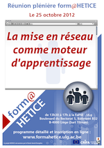 réunion form@HETICE du 25 octobre 2012