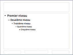 Niveaux de texte
