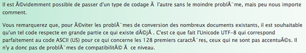 Conversion UTF-8 en ISO latin-1