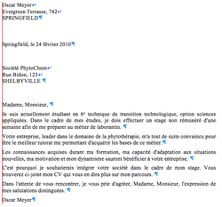 disposition bloc à la marge