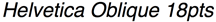 helvetica oblique 18pts