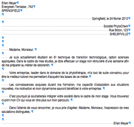 Lettre d'Erlen