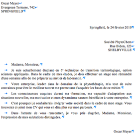 Lettre d'Oscar