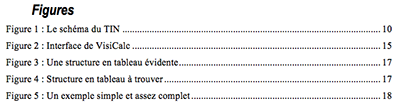 Table des figures