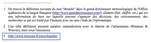 Note de bas de page