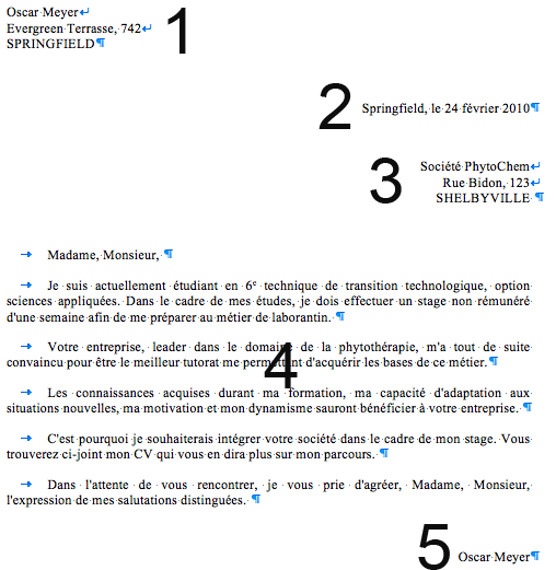 consignes