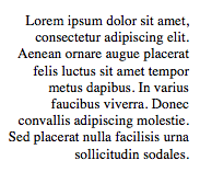 texte aligné droite