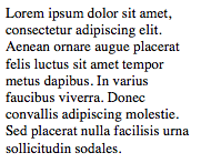 texte aligné gauche