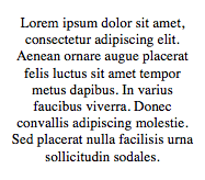 texte centré