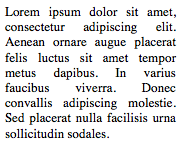 texte justifié