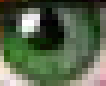 zoom sur oeil vert